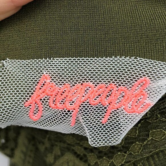 Free People Natasha Pink Green lace halter  mini bodycon dress - Picture 9 of 16